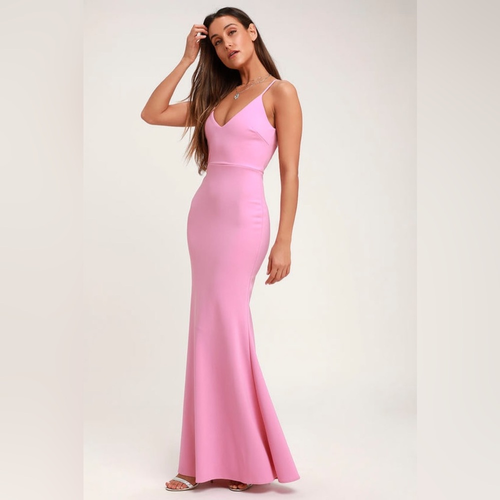 Infinite Glory Pink Maxi Dress Lulus